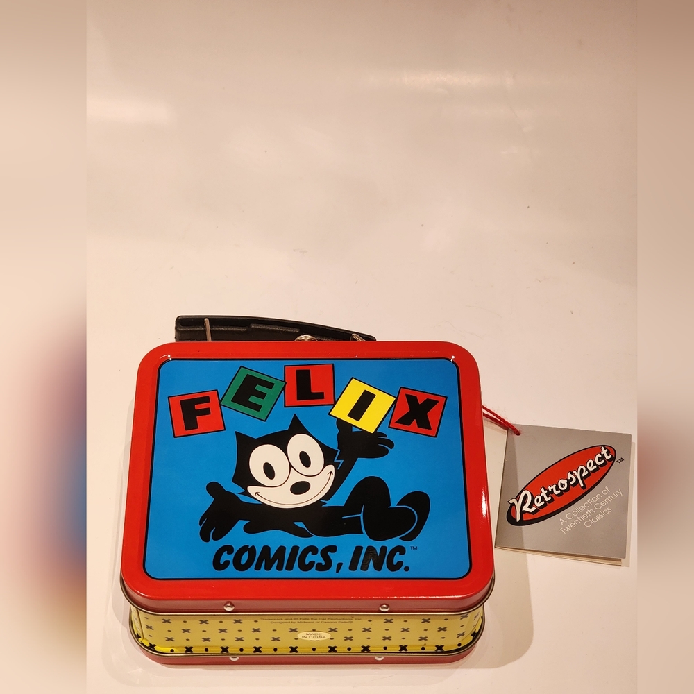 Vintage Felix The Cat Metal Lunch Box